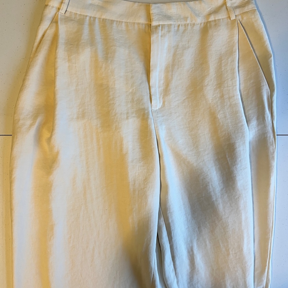Zara Women’s Cream Wide-Leg Pants Size L - Picture 9 of 9